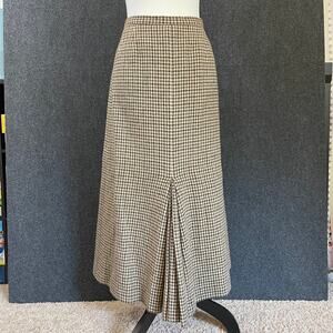 Orvis Houndstooth Midi Skirt - Black and Cream